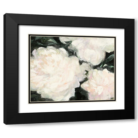 Blushing Summer II on Black Black Modern Wood Framed Art Print with Double Matting by Purinton, Julia