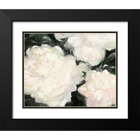 Blushing Summer II on Black Black Modern Wood Framed Art Print with Double Matting by Purinton, Julia