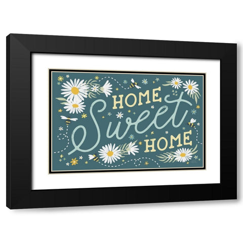 Daisy Garden I Black Modern Wood Framed Art Print with Double Matting by Marshall, Laura