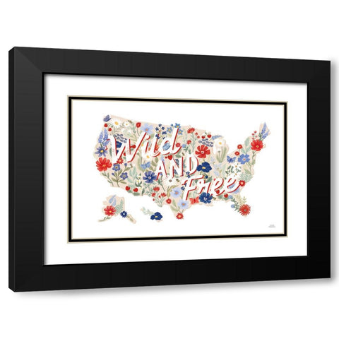 Wild Meadow USA Black Modern Wood Framed Art Print with Double Matting by Marshall, Laura