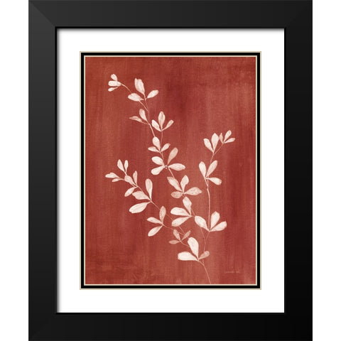 Simple Nature II Burgundy Black Modern Wood Framed Art Print with Double Matting by Nai, Danhui