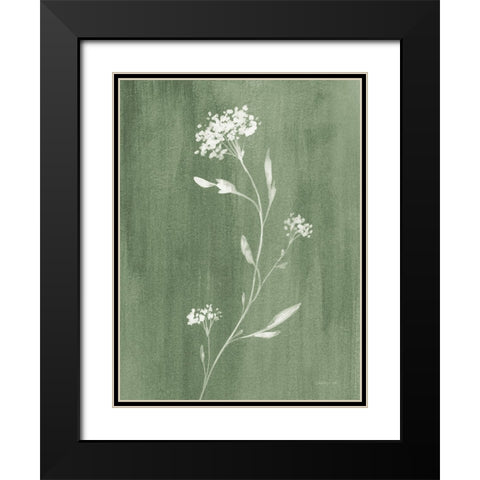 Simple Nature IV Sage Black Modern Wood Framed Art Print with Double Matting by Nai, Danhui