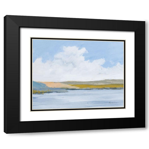 The River Black Modern Wood Framed Art Print with Double Matting by Munger, Pamela