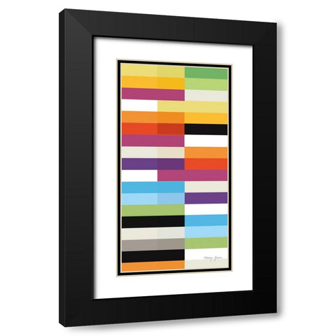Party Time II Panel II Black Modern Wood Framed Art Print with Double Matting by Green, Nancy