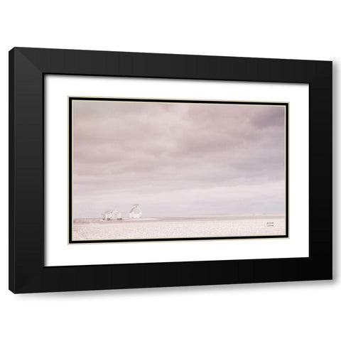 Storm Barn Bright Black Modern Wood Framed Art Print with Double Matting by Larson, Nathan