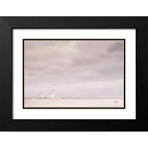 Storm Barn Bright Black Modern Wood Framed Art Print with Double Matting by Larson, Nathan