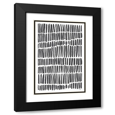 Strokes of Luck Black Modern Wood Framed Art Print with Double Matting by Averinos, Melissa