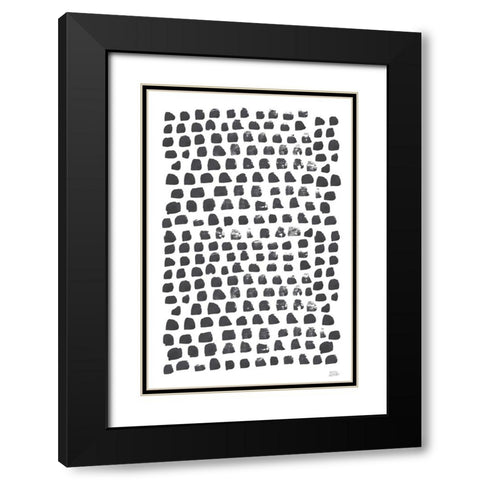 Drops of Kindness Black Modern Wood Framed Art Print with Double Matting by Averinos, Melissa