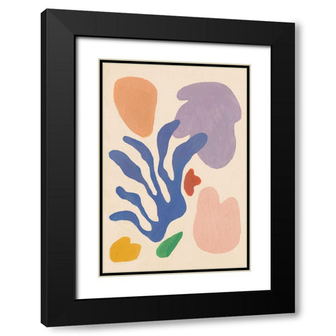 Honoring Matisse Warm v2 Black Modern Wood Framed Art Print with Double Matting by Nai, Danhui