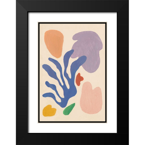 Honoring Matisse Warm v2 Black Modern Wood Framed Art Print with Double Matting by Nai, Danhui