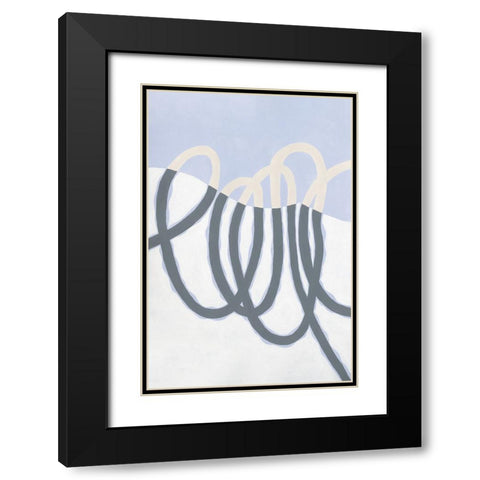Loops I v2 Black Modern Wood Framed Art Print with Double Matting by Ferguson, Kathy
