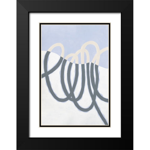 Loops I v2 Black Modern Wood Framed Art Print with Double Matting by Ferguson, Kathy