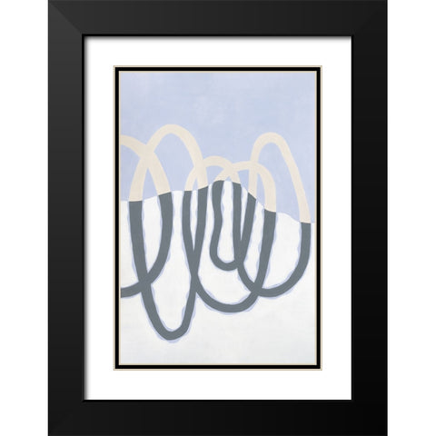 Loops II v2 Black Modern Wood Framed Art Print with Double Matting by Ferguson, Kathy