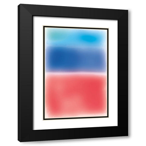Ombre II Black Modern Wood Framed Art Print with Double Matting by Wild Apple Portfolio