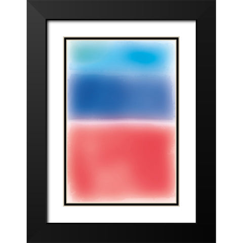 Ombre II Black Modern Wood Framed Art Print with Double Matting by Wild Apple Portfolio