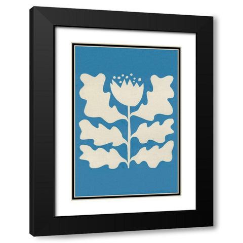 Delighted I Blue Vertical Black Modern Wood Framed Art Print with Double Matting by Hershey, Moira