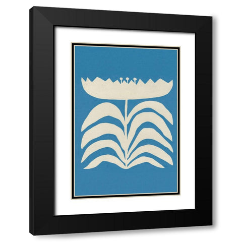 Delighted II Blue Vertical Black Modern Wood Framed Art Print with Double Matting by Hershey, Moira