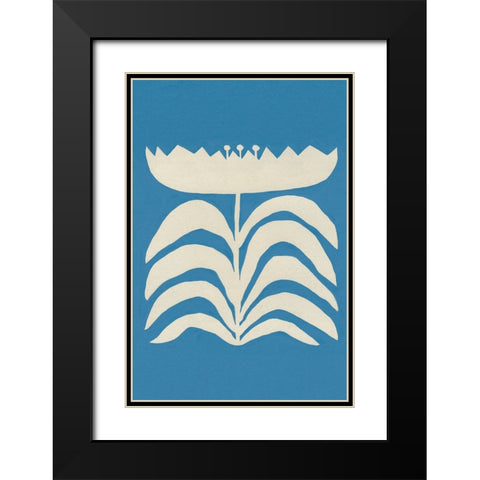 Delighted II Blue Vertical Black Modern Wood Framed Art Print with Double Matting by Hershey, Moira