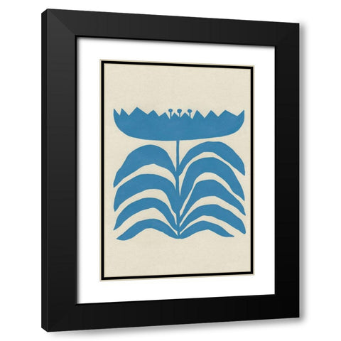 Delighted III Blue Vertical Black Modern Wood Framed Art Print with Double Matting by Hershey, Moira