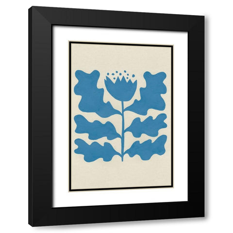 Delighted IV Blue Vertical Black Modern Wood Framed Art Print with Double Matting by Hershey, Moira