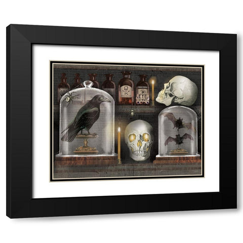 Apothecary Noir V Candles Black Modern Wood Framed Art Print with Double Matting by Schlabach, Sue