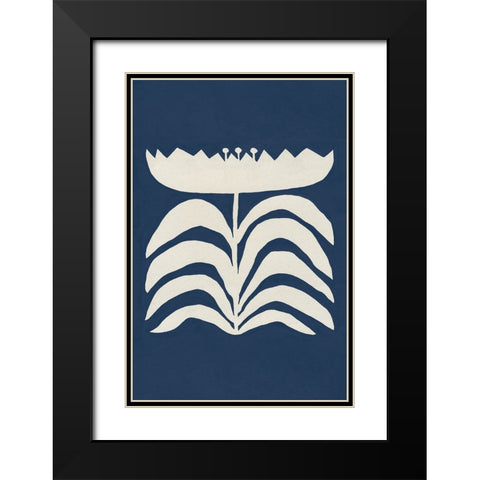 Delighted II Navy Vertical Black Modern Wood Framed Art Print with Double Matting by Hershey, Moira