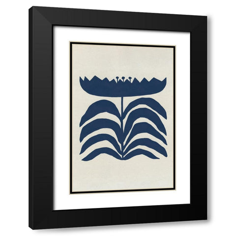 Delighted III Navy Vertical Black Modern Wood Framed Art Print with Double Matting by Hershey, Moira