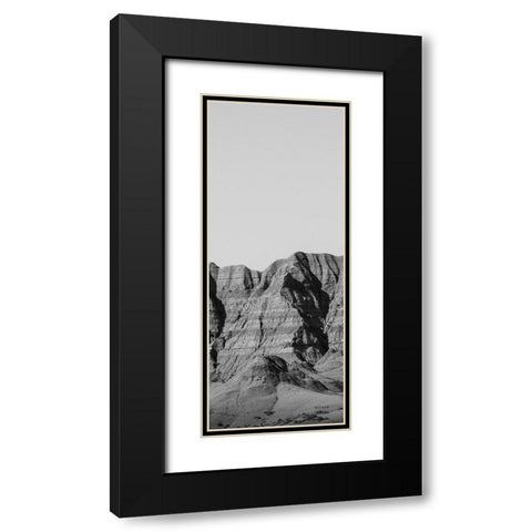 Badlands BW Panel I Black Modern Wood Framed Art Print with Double Matting by Larson, Nathan