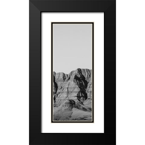 Badlands BW Panel I Black Modern Wood Framed Art Print with Double Matting by Larson, Nathan