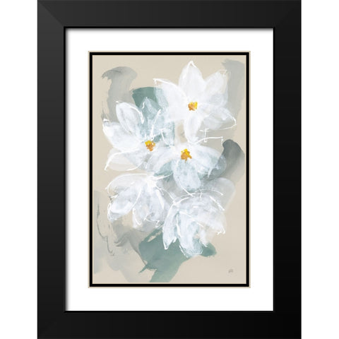 Narcissus I Black Modern Wood Framed Art Print with Double Matting by Paschke, Chris