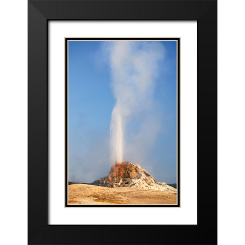 White Dome Geyser Black Modern Wood Framed Art Print with Double Matting by Majchrowicz, Alan