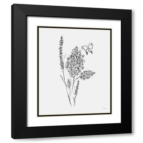 Among Wildflowers I Black Modern Wood Framed Art Print with Double Matting by York, Leah