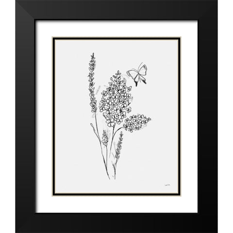 Among Wildflowers I Black Modern Wood Framed Art Print with Double Matting by York, Leah
