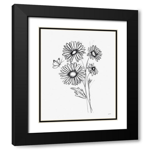 Among Wildflowers III Black Modern Wood Framed Art Print with Double Matting by York, Leah