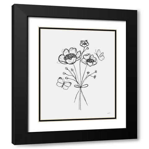 Among Wildflowers IV Black Modern Wood Framed Art Print with Double Matting by York, Leah