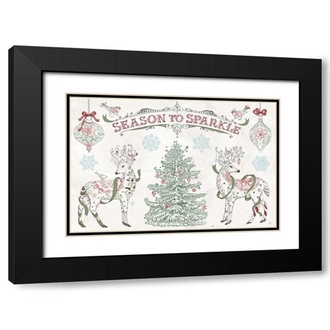 Christmas Season I Black Modern Wood Framed Art Print with Double Matting by Brissonnet, Daphne