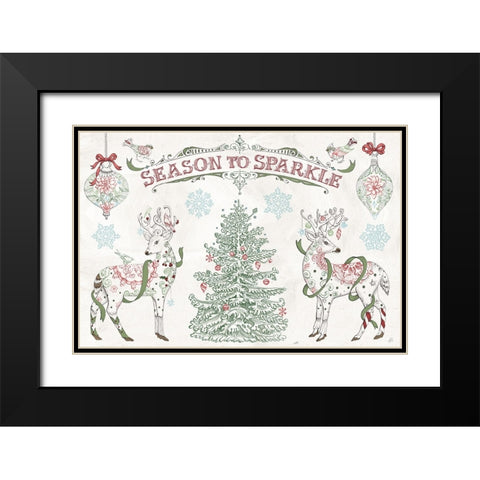 Christmas Season I Black Modern Wood Framed Art Print with Double Matting by Brissonnet, Daphne