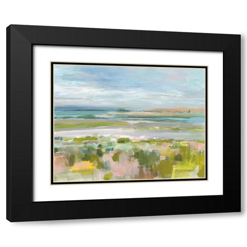 Bay Trail Black Modern Wood Framed Art Print with Double Matting by Nai, Danhui