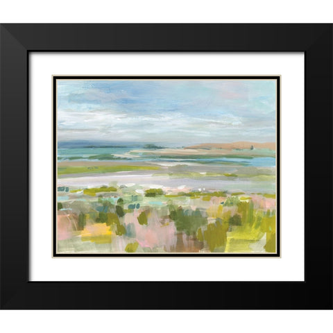 Bay Trail Black Modern Wood Framed Art Print with Double Matting by Nai, Danhui