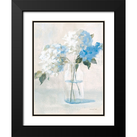 Vintage Bouquet III Black Modern Wood Framed Art Print with Double Matting by Nai, Danhui