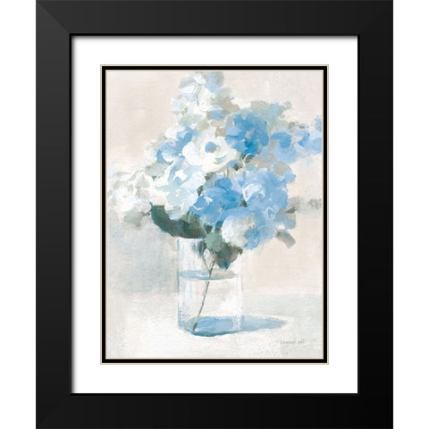 Vintage Bouquet IV Black Modern Wood Framed Art Print with Double Matting by Nai, Danhui