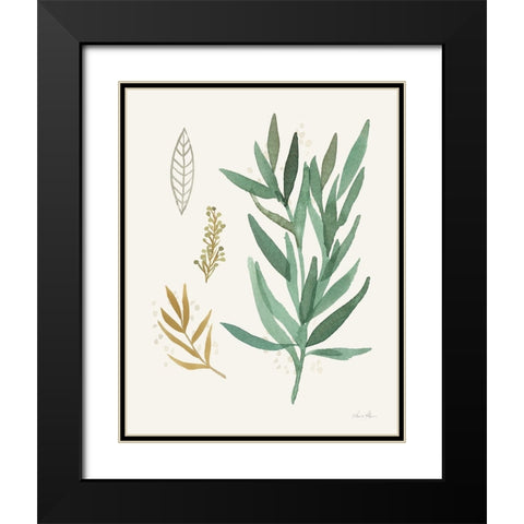 Leaf and Stem IV Black Modern Wood Framed Art Print with Double Matting by Horn, Laura