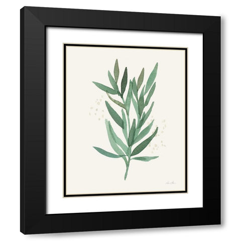 Leaf and Stem VI Black Modern Wood Framed Art Print with Double Matting by Horn, Laura