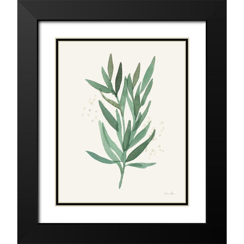 Leaf and Stem VI Black Modern Wood Framed Art Print with Double Matting by Horn, Laura