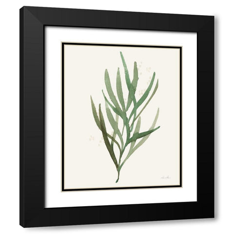 Leaf and Stem VII Black Modern Wood Framed Art Print with Double Matting by Horn, Laura