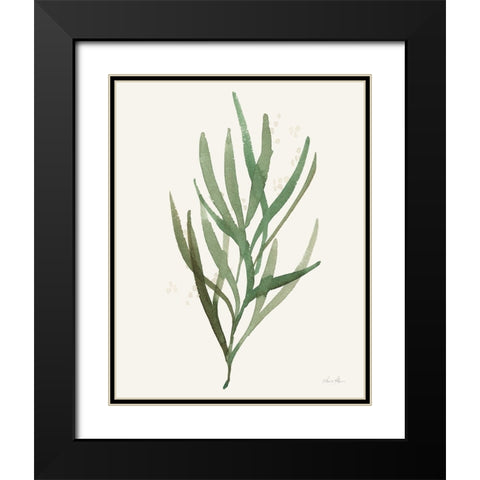 Leaf and Stem VII Black Modern Wood Framed Art Print with Double Matting by Horn, Laura