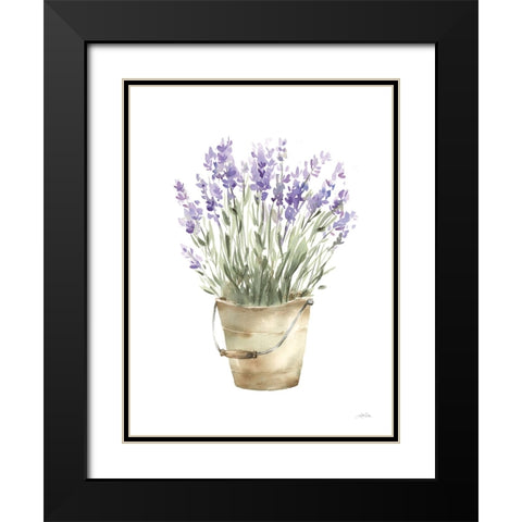 Potted Lavender Black Modern Wood Framed Art Print with Double Matting by Pete, Katrina