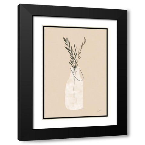 Natural Vessels II Linen Tan Black Modern Wood Framed Art Print with Double Matting by Thorns, Becky