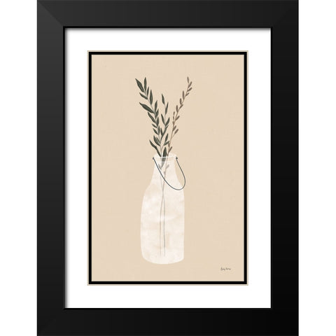 Natural Vessels II Linen Tan Black Modern Wood Framed Art Print with Double Matting by Thorns, Becky