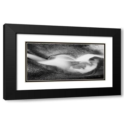Heart Flow Black Modern Wood Framed Art Print with Double Matting by Larson, Nathan